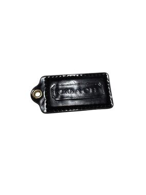 Coach Black Leather Tag